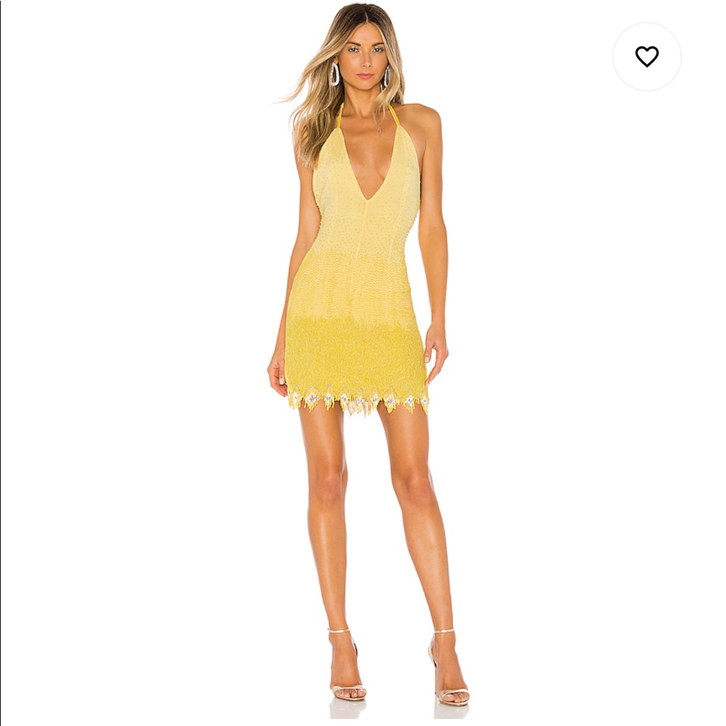 Julana Embellished Mini Dress In Yellow